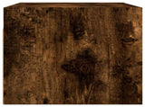 Wall Cabinet with Glass Doors Smoked Oak 68.5x37x35 cm 836505