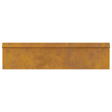 Snail Fence 4 pcs Rusty 100 x 3.5 x 25 cm Weathering Steel 874865