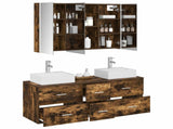Bathroom Furniture Set 4 pcs Smoked Oak 3406827