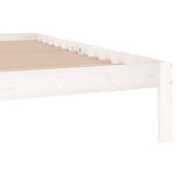 Bed Frame without Mattress White Solid Wood Pine 200x200cm 810386