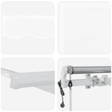Retractable Awning White 400 x 200 cm Fabric 3329869