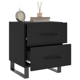 ZNTS Bedside Cabinets 2 pcs Black 40x35x47.5 cm Engineered Wood 827359