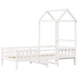 Bed Frame with Roof without Mattress White 75x190 cm Small Single 3282169