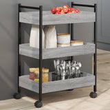 Kitchen Trolley Grey Sonoma 50x30x70 cm Engineered Wood 842359