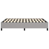 Bed Frame without Mattress Light Grey 137x190 cm Full Fabric 347104