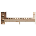 ZNTS Bookcase Bed without Mattress 100x200cm Solid Wood Pine 3323197