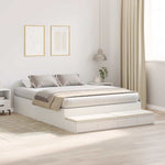 Storage Bed Frame White 236.5 x 150 x 31.5 cm Engineered wood 3335645