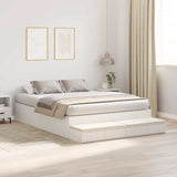 Storage Bed Frame White 236.5 x 150 x 31.5 cm Engineered wood 3335645