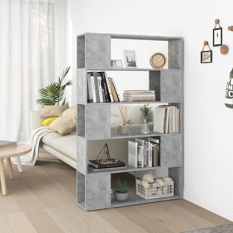 Book Cabinet Room Divider Concrete Grey 100x24x155 cm Engineered Wood 809201