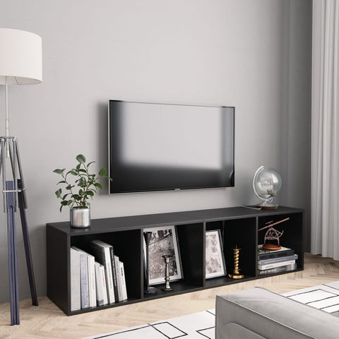 Book Cabinet/TV Cabinet Black 143x30x36 cm 800262