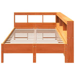 ZNTS Bookcase Bed without Mattress Wax Brown 120x190 cm Solid Wood Pine 3324441