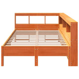 Bookcase Bed without Mattress Wax Brown 120x190 cm Solid Wood Pine 3324441