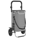 Shopping Trolley Grey 36.5 x 46.5 x 100.5 cm Oxford fabric 42002335