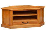 CornerTVCabinet Natural 79 x 40 x 46 cm Solid Mahogany Wood 42009929