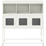 ZNTS Sideboard White 100.5x39x107 cm Cold-rolled Steel 853421