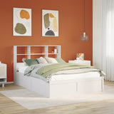 Bed Frame without Mattress White 140x200 cm Solid Wood Pine 3323456