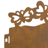Lawn Edgings 30 pcs Rusty 103 x 0.05 x 22 cm Weathering Steel 874827