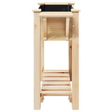 Garden Planter Beige 111 x 37 x 76.5 cm Solid fir wood 42006574