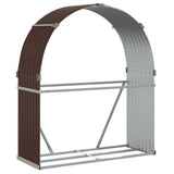Log Holder Brown 120x45x140 cm Galvanised Steel 364571