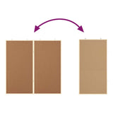 Bulletin Board Folding Brown 100 x 100 x 1.4 cm Solid pine wood 42015931