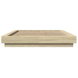 Bed Frame without Mattress Sonoma Oak 140x200 cm 3281191