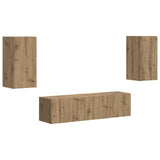 TV Cabinet Set 4 pcs Artisan Oak Engineered Wood 3409158