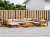 Sofa Set 8 pcs Natural Solid Acacia Wood 3417229