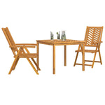 Garden Dining Set 3 pcs Brown 90 x 90 x 74 cm Solid acacia wood 3154121