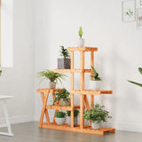 Flower Stand 95x25x96 cm Solid Wood Fir 362880