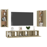 5 Piece TV Cabinet Set Sonoma Oak Engineered Wood 3078958