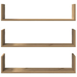 Wall Shelves 3 pcs Artisian Oak 80x18x18 cm Engineered Wood 853298