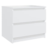Bed Cabinets 2 pcs White 50x39x43.5 cm Engineered Wood 806194