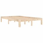 Bed Frame without Mattress Solid Wood Pine 120x200cm 810360