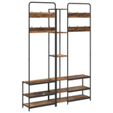 Coat Stand with Shoes Bench Old Wood 143 x 30 x 199.5 cm 8012048