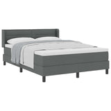 Box Spring Bed with Headboard Dark Grey 200 x 140 cm Fabric 3341042