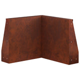 Retaining Wall 50 x 50 x 50 cm Weathering Steel Rusty 8015197