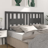Headboard Grey 141x4x100 cm Solid Wood Pine 818667