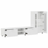 TV Cabinet Set with Drawer FLORIN 3 pcs White Engineered Wood 3397934