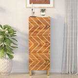 Highboard Brown and Black 40x33.5x110 cm Solid Wood Mango 356812