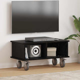 TV Stand Black Oak 68.5 x 35 x 35 cm Engineered Wood 891041