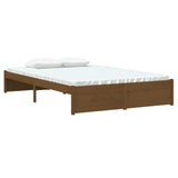 Bed Frame without Mattress Honey Brown Solid Wood 120x190 cm Small Double 814922