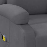 Massage Chair Grey Faux Leather 340165