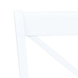 Dining Chairs 2 pcs White Solid Rubber Wood 247356