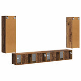 TV Wall Cabinet Set 4 pcs 29.5 x 31 x 100 cm Old Wood 3408932