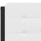 Bed Frame without Mattress "Zadar" Black and White 140x190 cm Faux Leather 3208182