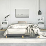Bed Frame without Mattress Dark Grey 152x203 cm Queen Fabric 346860