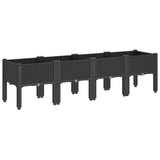 Garden Planter with Legs Black 160x40x42 cm PP 367903