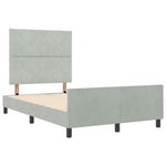 ZNTS Bed Frame Light Grey 120x200 cm Velvet 3344999