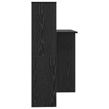 Desk with Shelf Black Oak 131.5 x 50 x 106.5 cm Engineered Wood 869299