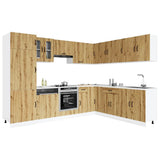 14 Piece Kitchen Cabinet Set Kalmar Artisan Oak Engineered Wood 3314980